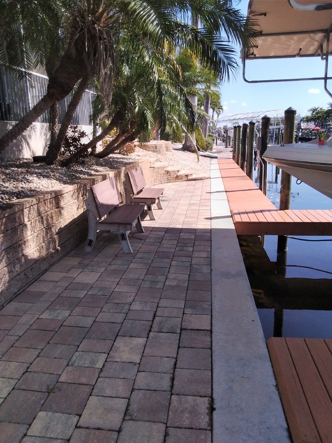 Back Patio and Dock of 1442 SW 54th Ter