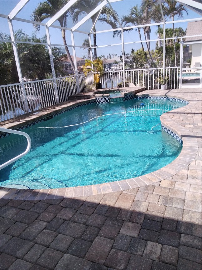 1442 SW 54th Terrace, Cape Coral, FL 33914 Spa and Pool with pavers