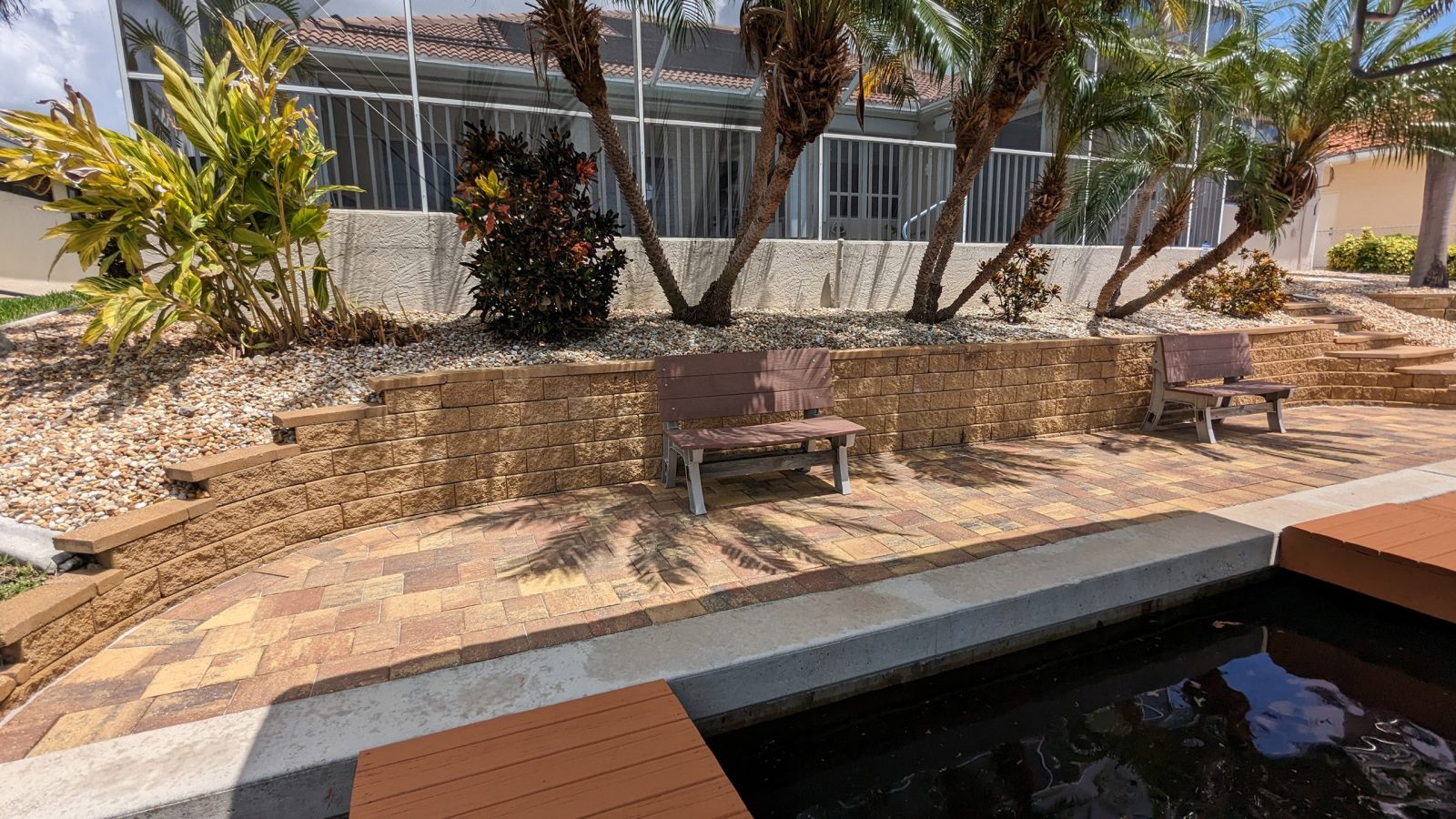 Dockside Patio with Benches